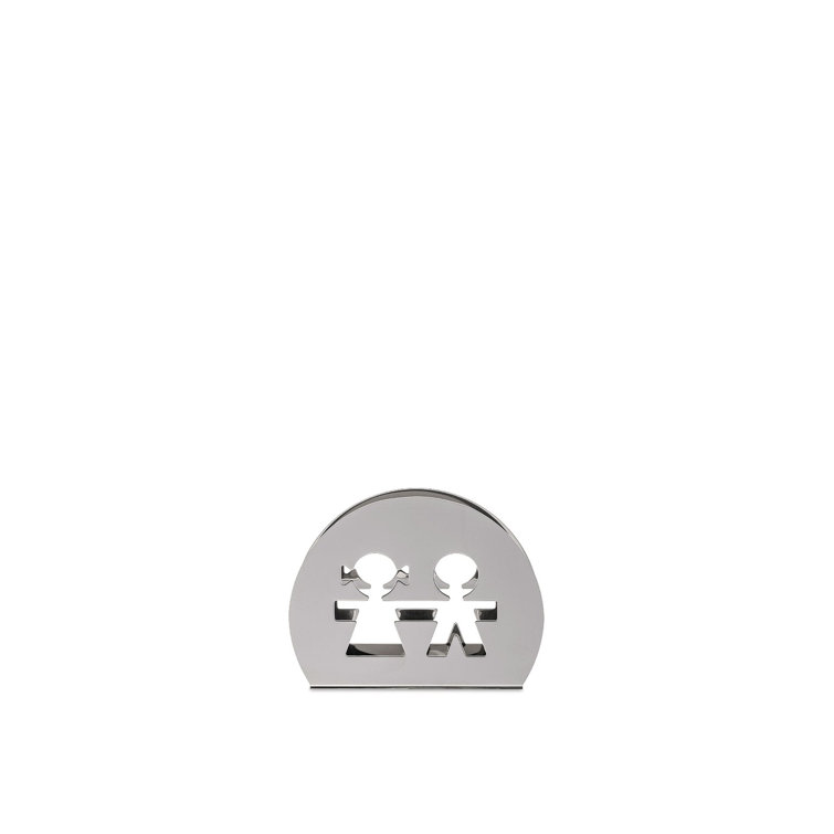 Stainless Steel Girotondo Napkin Holder with Cutout Design
