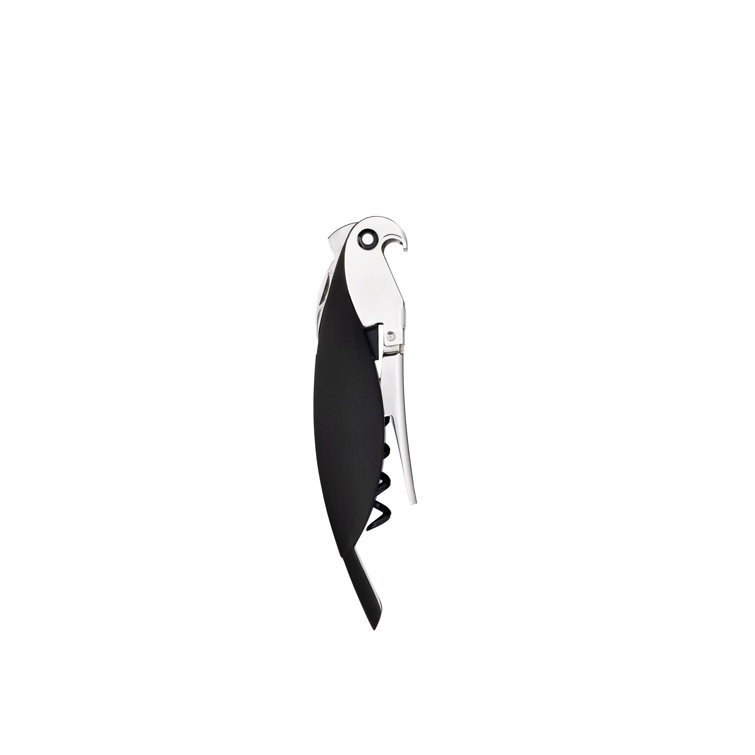 Black Cast Aluminum Parrot Sommelier Corkscrew