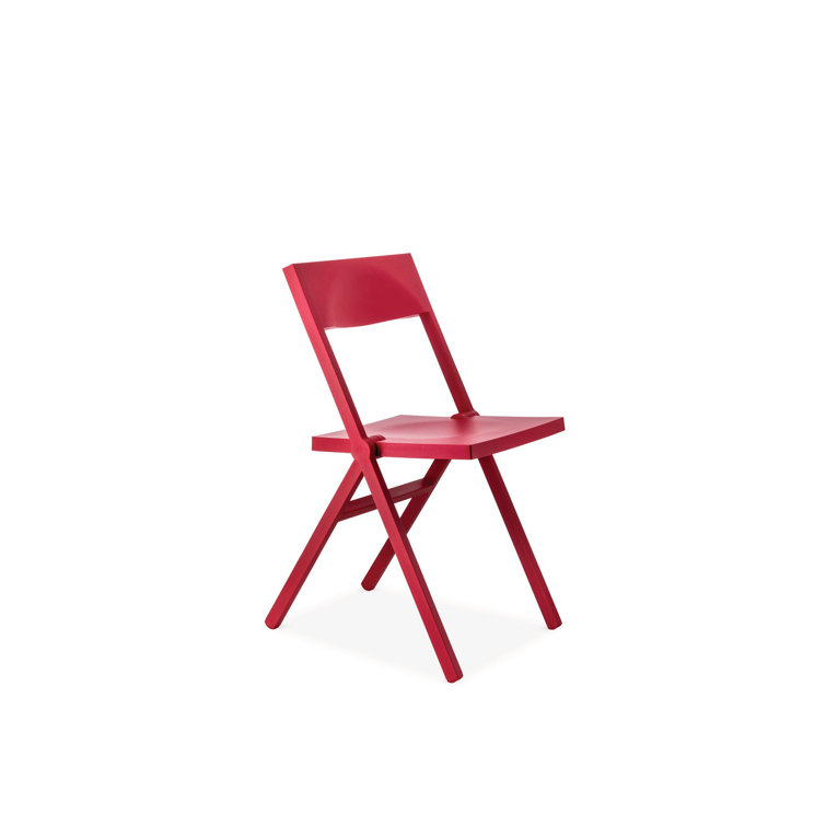 Red Stackable Armless Indoor Dining Chair