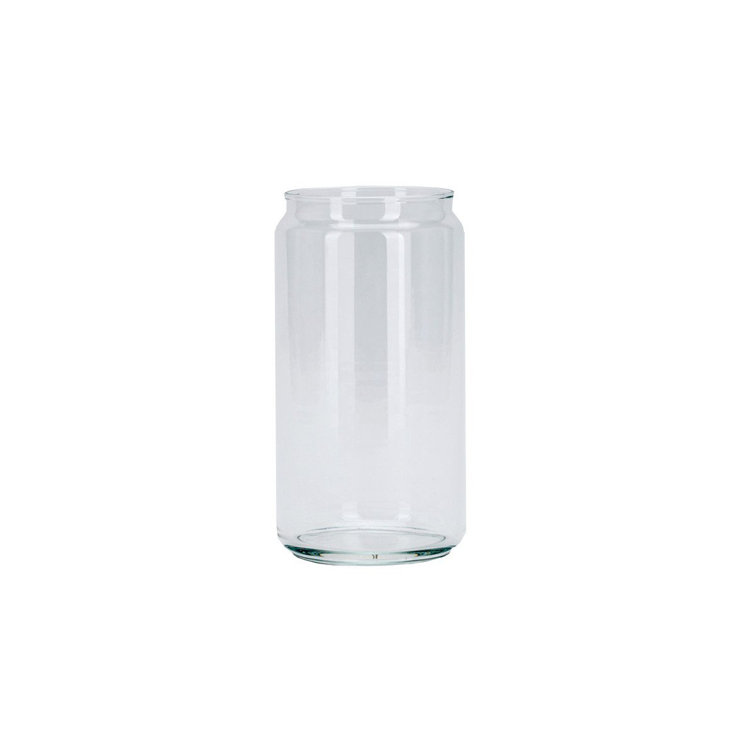 Small White Glass Jar with Airtight Lid and Quirky Design