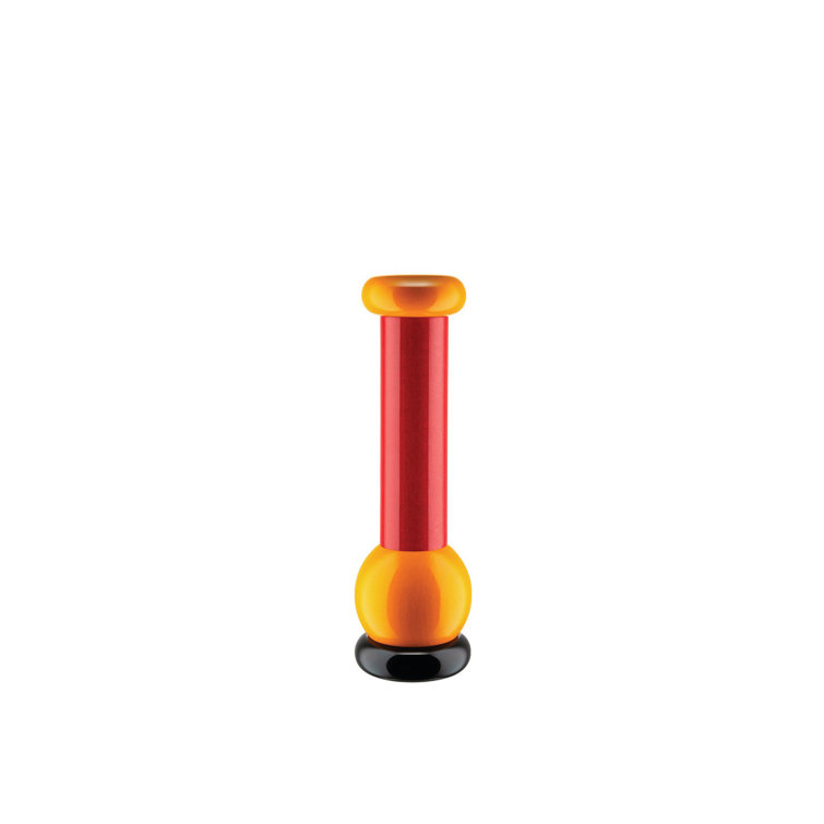 Red and Yellow Beechwood Pepper Mill