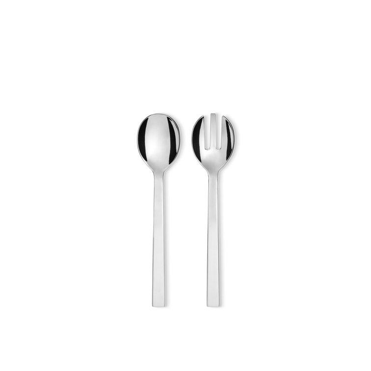Santiago Polished Stainless Steel Salad Serving Set