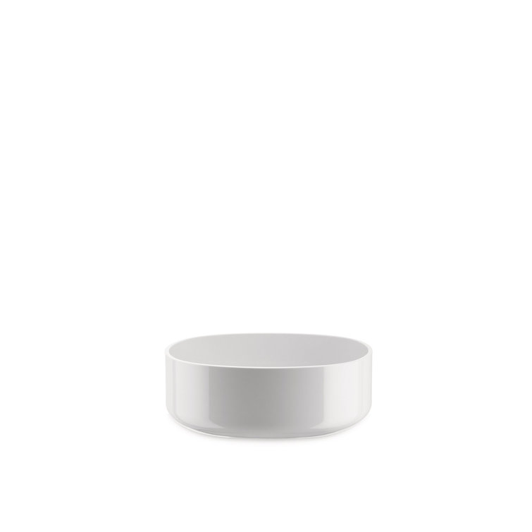 White Minimalist Round Bathroom Organizer Container
