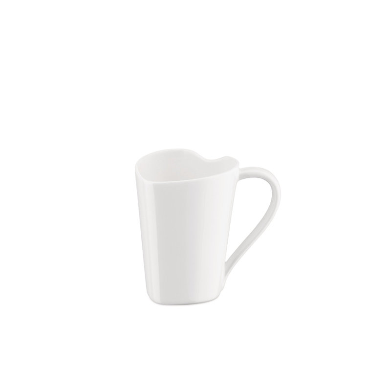White Ceramic Heart Shaped Valentine's Day Mug