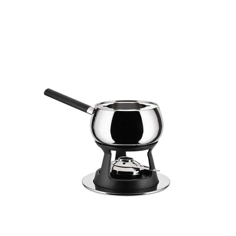 Stefano Giovannoni Mami 18/10 Stainless Steel Bourguignonne Set with Black Wood Accents