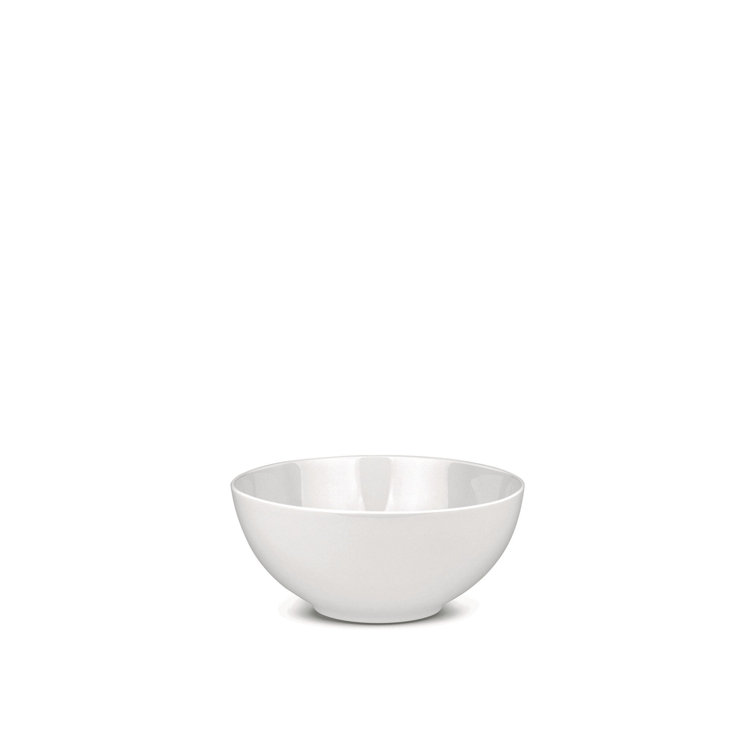 Elegant White Ceramic 9.75" Salad Serving Bowl