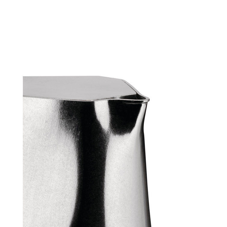 Alessi 6 Cup Black and Silver Aluminum Espresso Maker