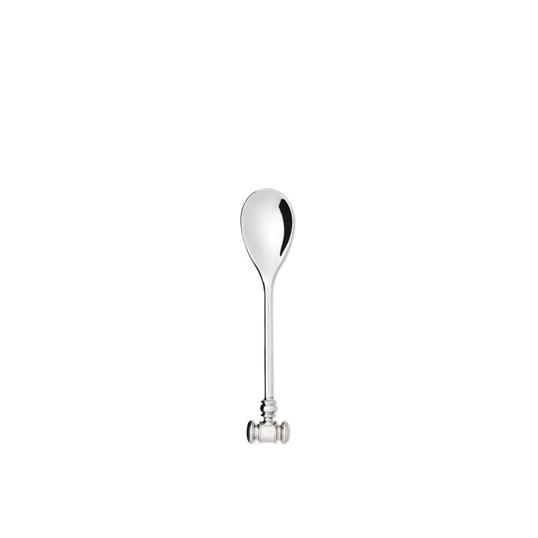 Polished Stainless Steel Egg Spoons with Hammer Tip