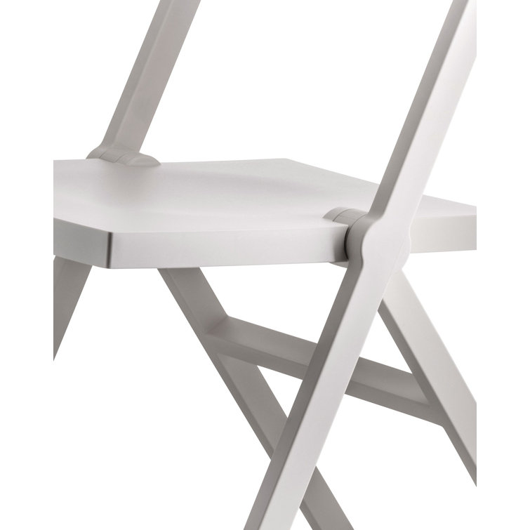 Piana White Foldable and Stackable Indoor/Outdoor Chair