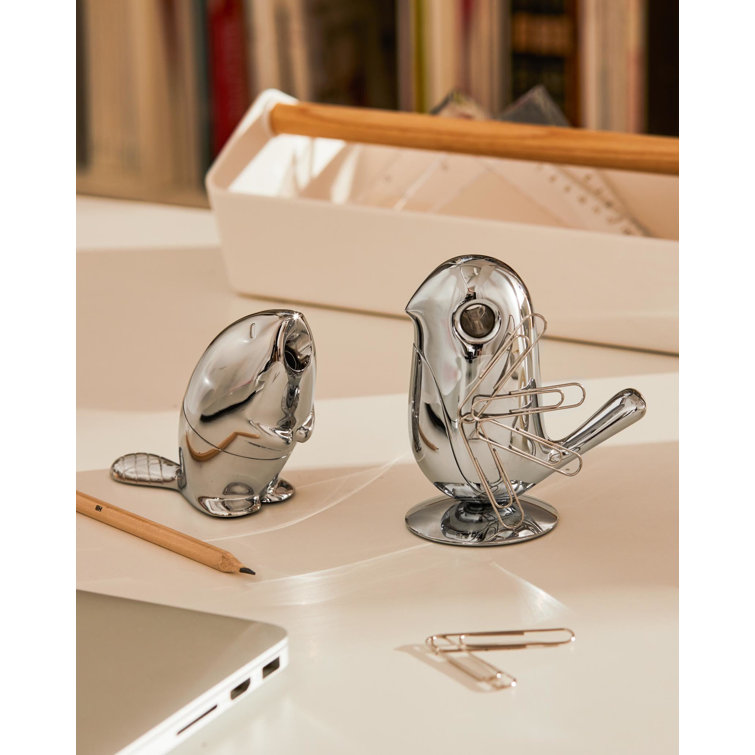Kastor Chrome Beaver Pencil Sharpener and Paperweight