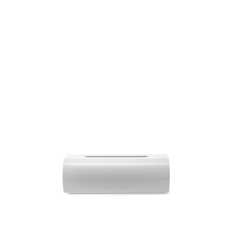 White PMMA Modern Rectangular Tissue Box