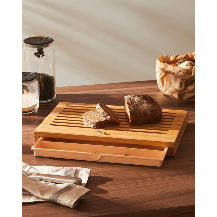 Bamboo Rectangular Bread Board with Crumb Catcher