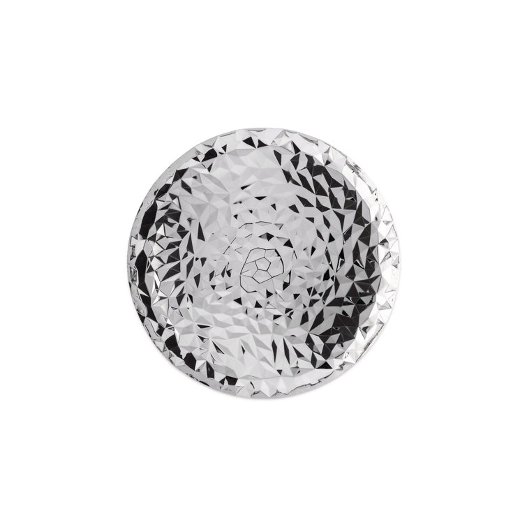 Claudia Raimondo Joy N. 3 Contemporary Round Tray in Mirror-Polished Stainless Steel