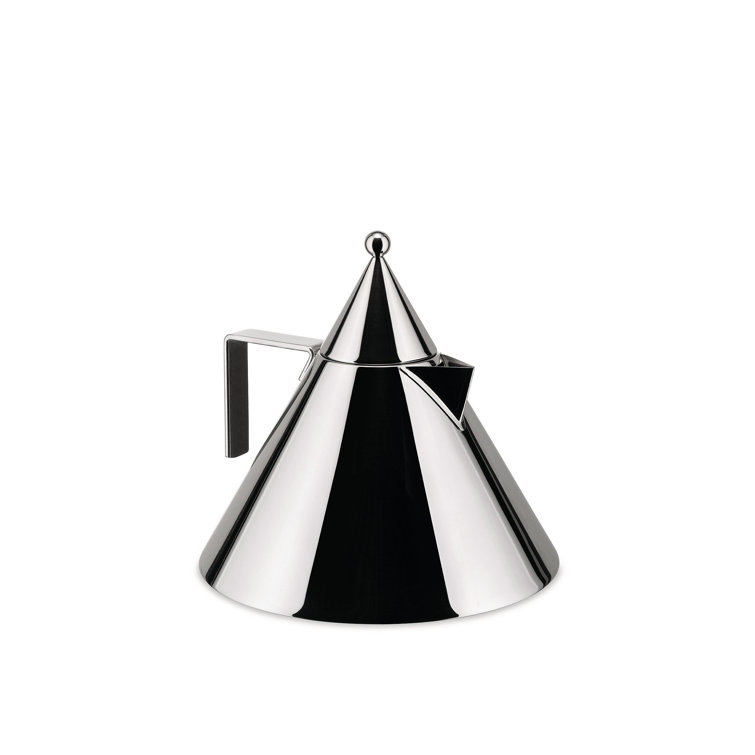 Polished Stainless Steel Conical Whistling Coffee Pot