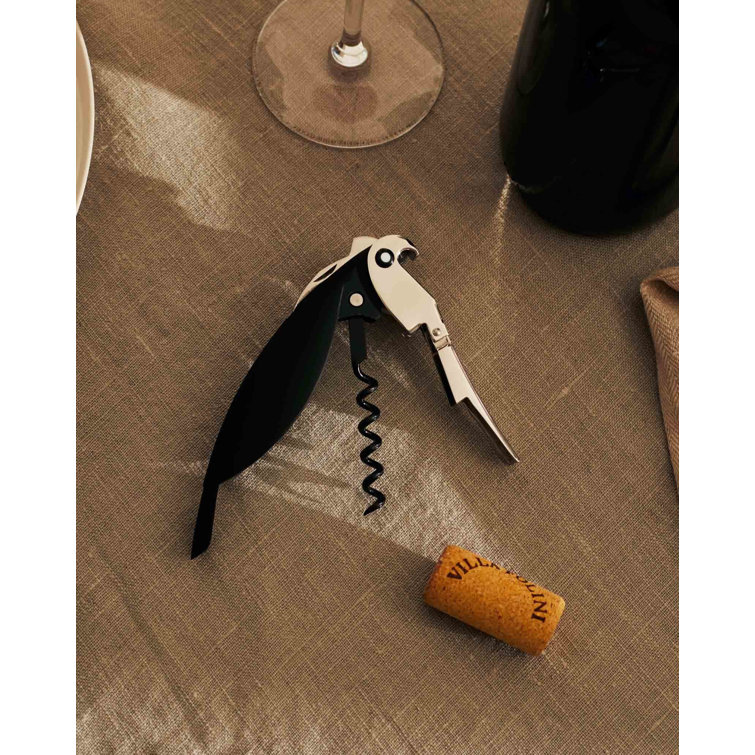 Black Cast Aluminum Parrot Sommelier Corkscrew