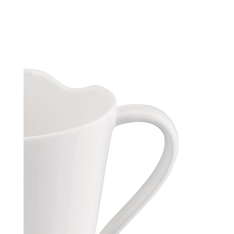 White Ceramic Heart Shaped Valentine's Day Mug