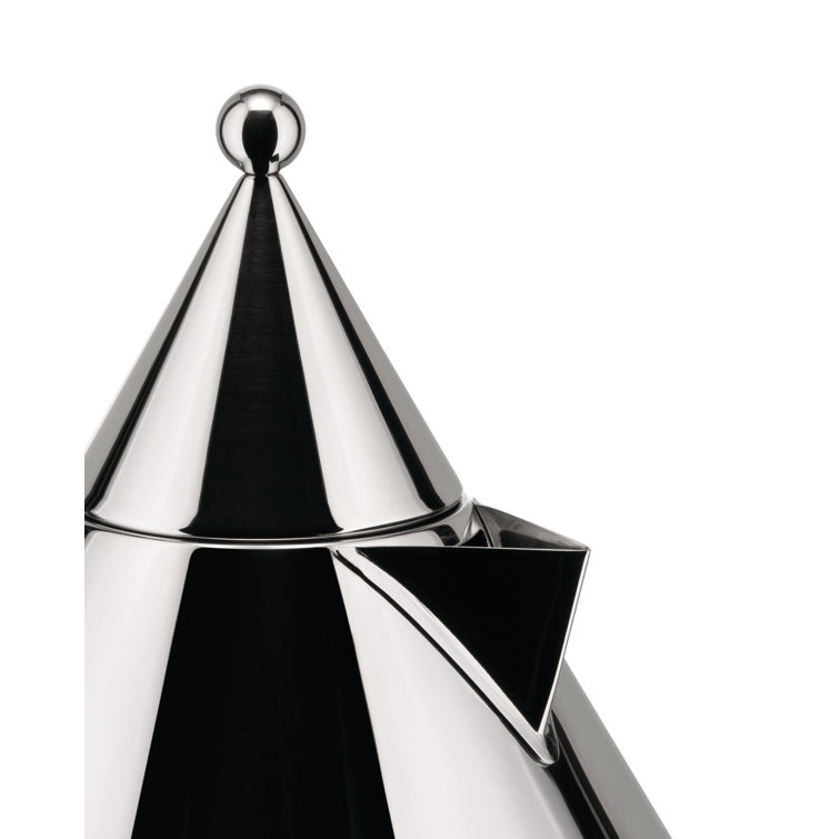 Polished Stainless Steel Conical Whistling Coffee Pot