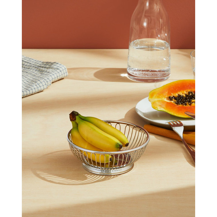 Alessi 9.75" Silver Stainless Steel Round Wire Basket