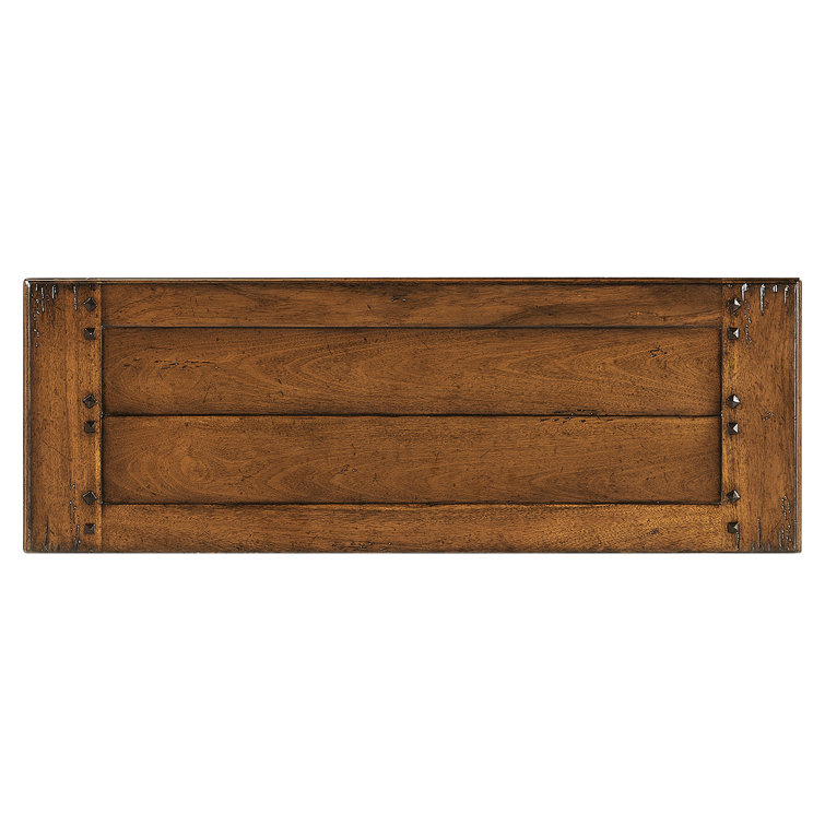 Antique Walnut Traditional Console Table with Storage