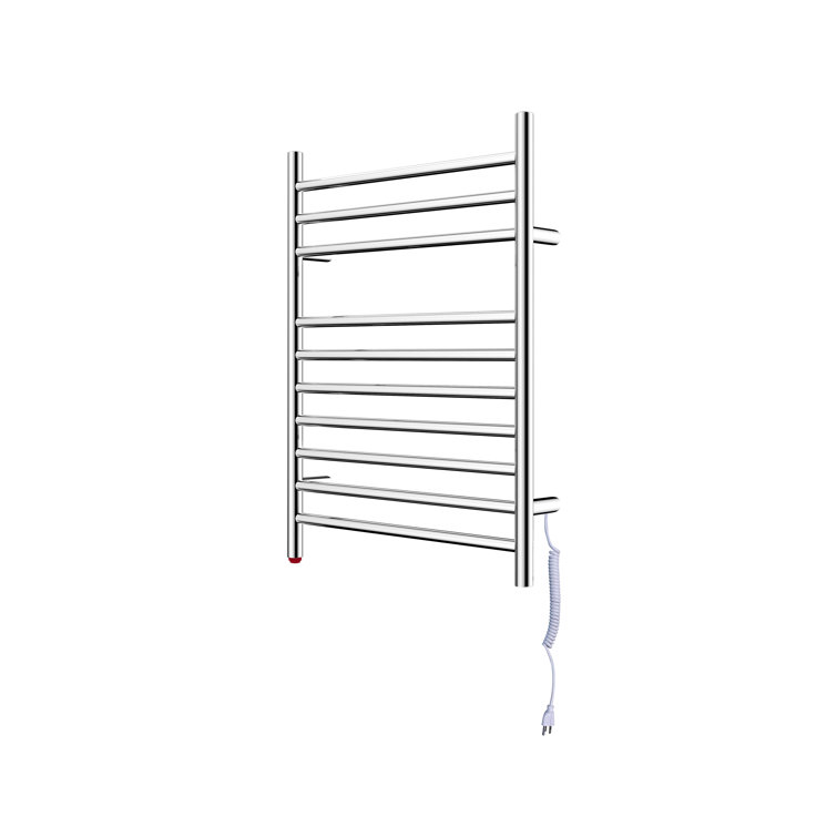 Brushed Stainless Steel Wall-Mounted Heated Towel Rail