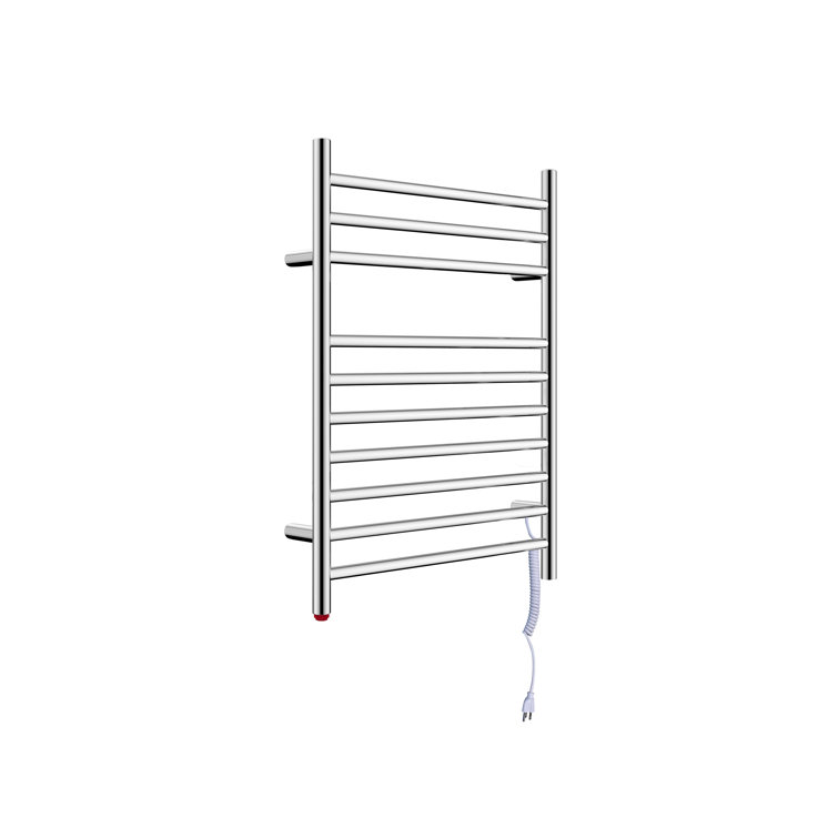 Brushed Stainless Steel Wall-Mounted Heated Towel Rail