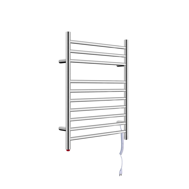 Brushed Stainless Steel Wall Mounted Heated Towel Rail