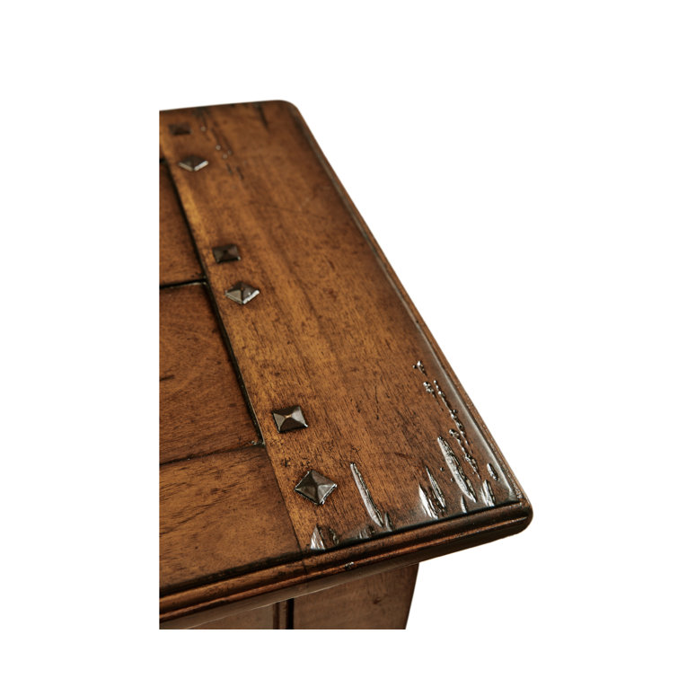 Antique Walnut Traditional Console Table with Storage