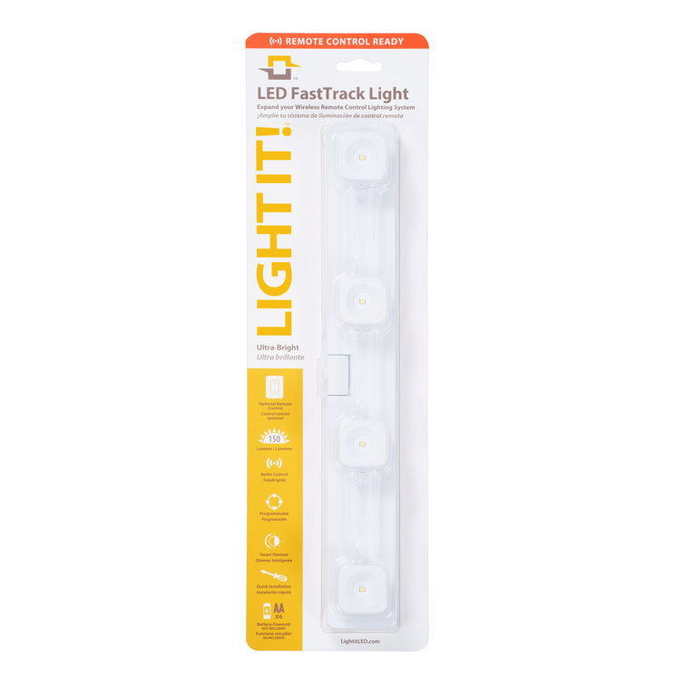 White Battery-Powered LED Strip Light with Remote Control