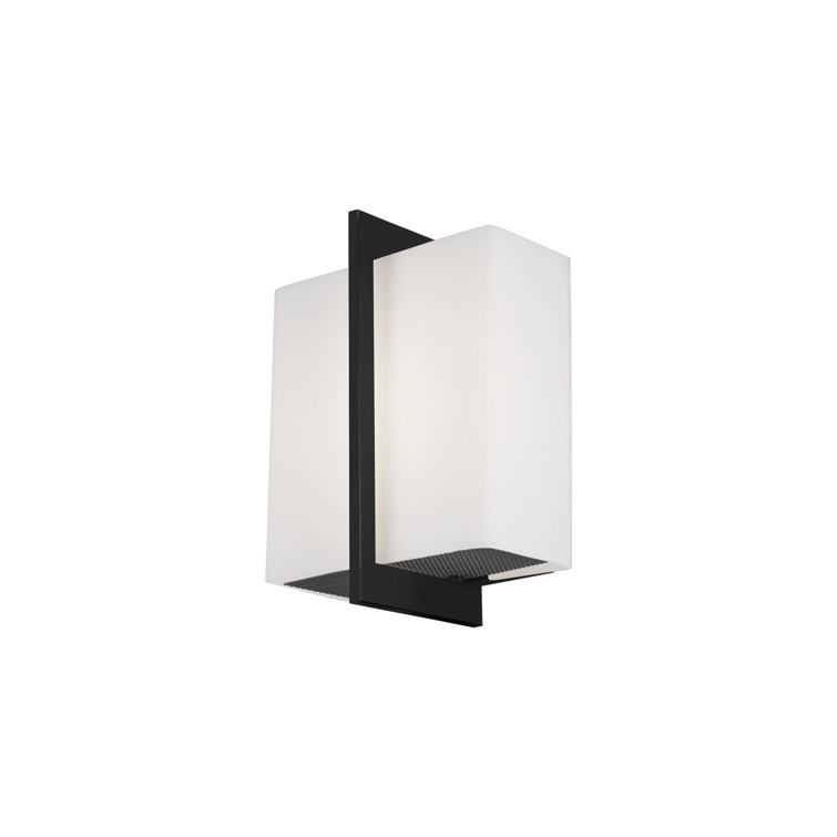 Black Rectangular Dimmable LED Wall Sconce
