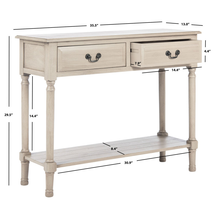Primrose Greige 40'' Wood Console Table with Storage