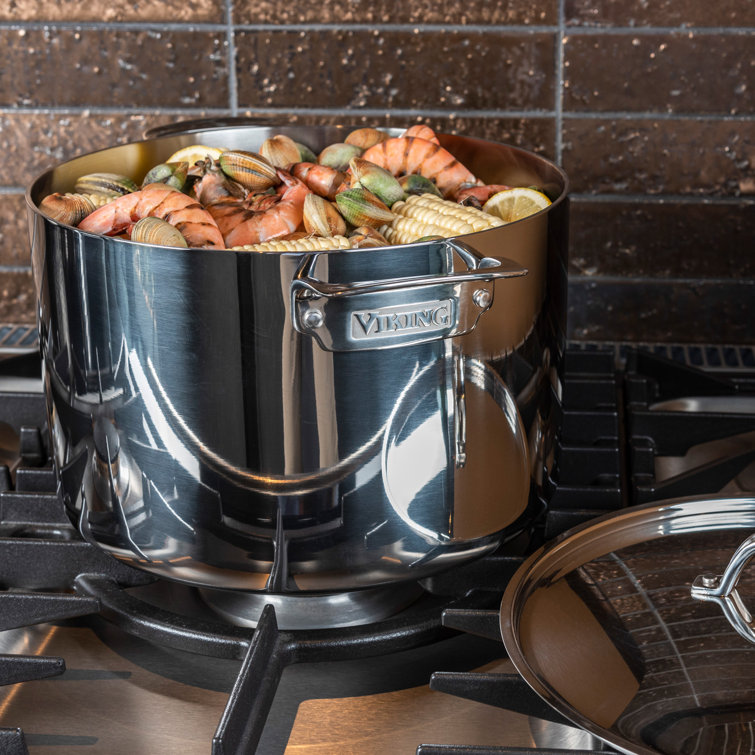Viking 12-Quart Stainless Steel Stock Pot with Lid
