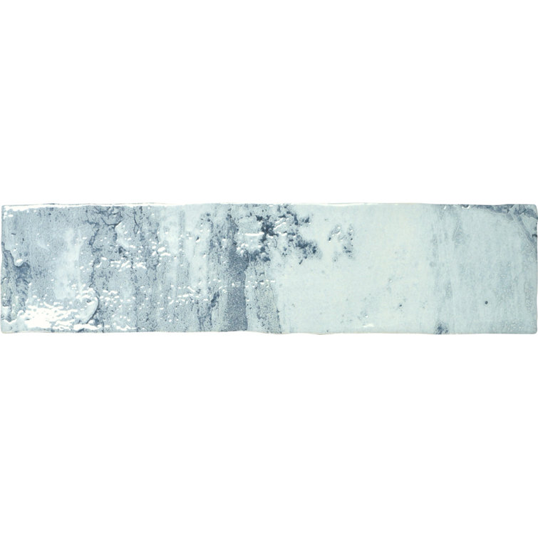 Splash Mermaid Blue Glossy Ceramic Subway Wall Tile