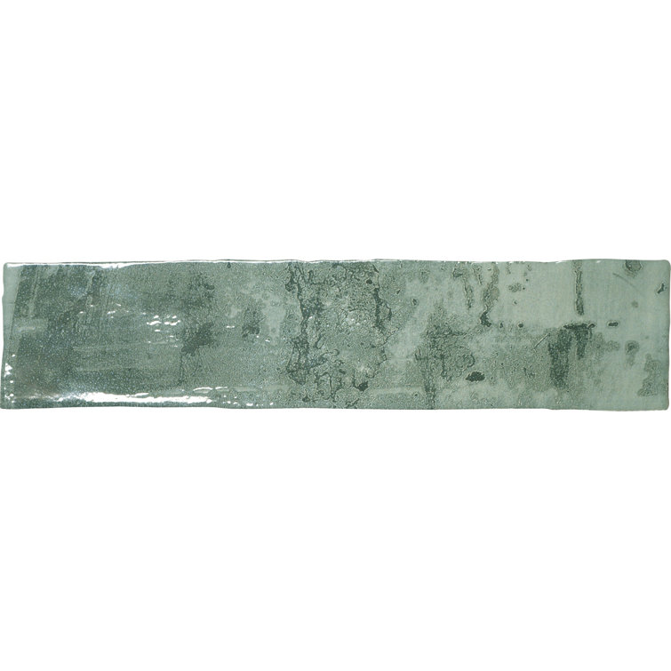 Splash Viridian Green 3" x 12" Glossy Ceramic Subway Tile