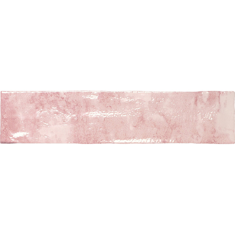 Splash Rose Pink Glossy Ceramic Subway Wall Tile