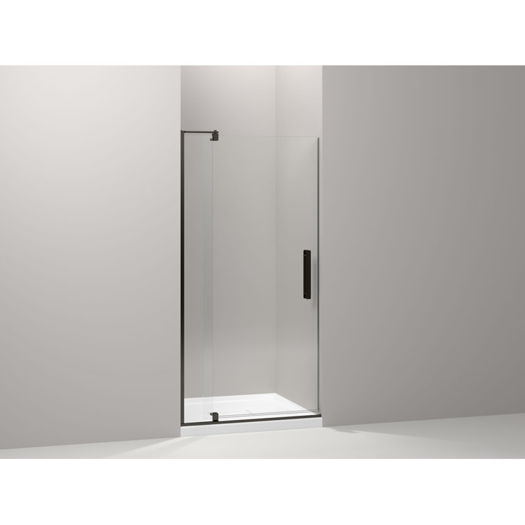Revel 40'' x 74'' Frameless Pivot Shower Door in Anodized Dark Bronze