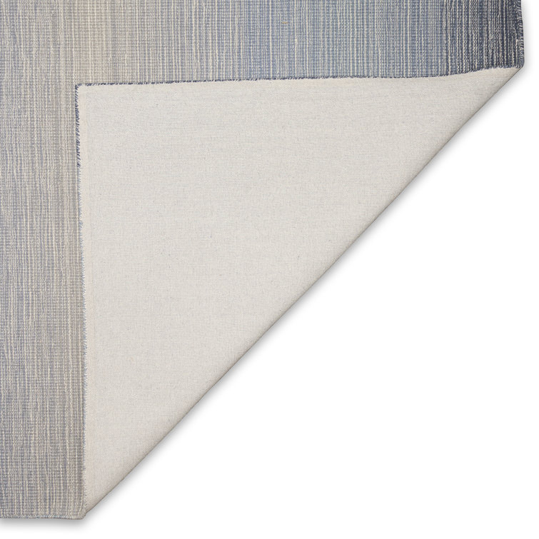 Denim Gradient Stripe Handmade Wool Runner Rug 2' x 7'6"