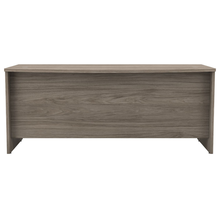 Modern Hickory 72'' Wide Office Desk with Modesty Panel