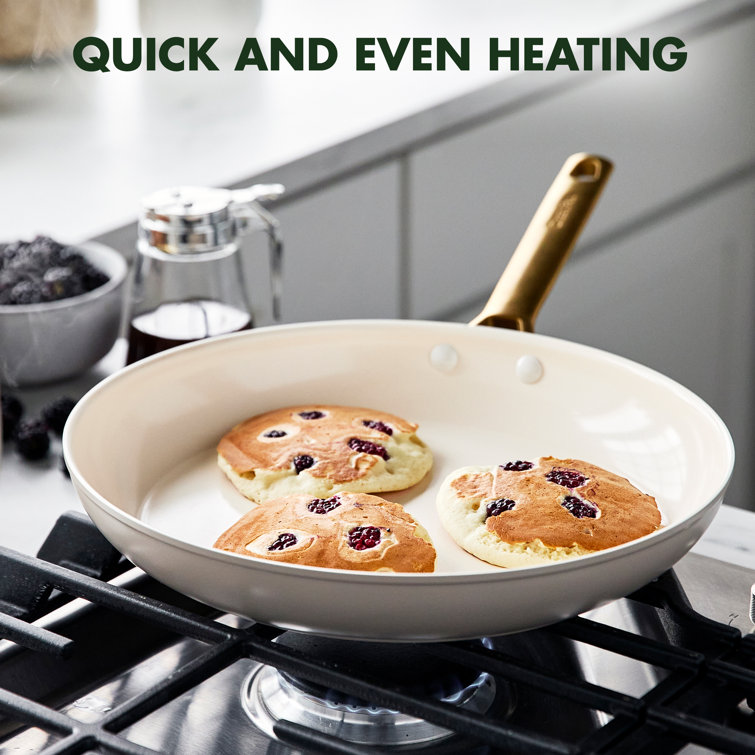 Taupe and Gold 10-Piece Anodized Nonstick Cookware Set