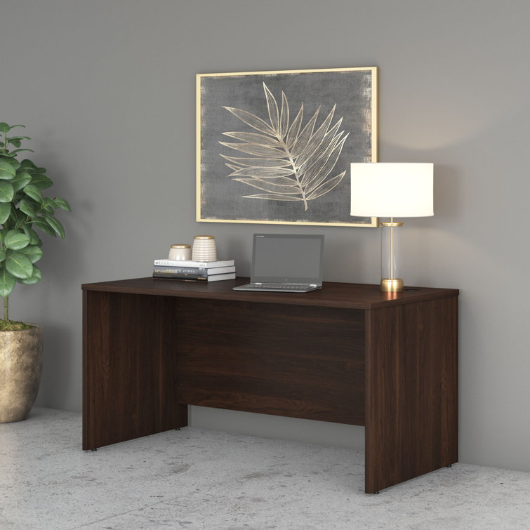 Classic Black Walnut 60'' Office Desk with Cable Management