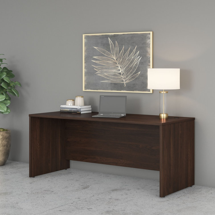 Classic Black Walnut 60'' Office Desk with Cable Management