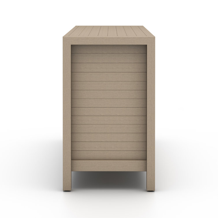 Sonoma Modern 70'' Washed Brown Solid Teak Outdoor Sideboard