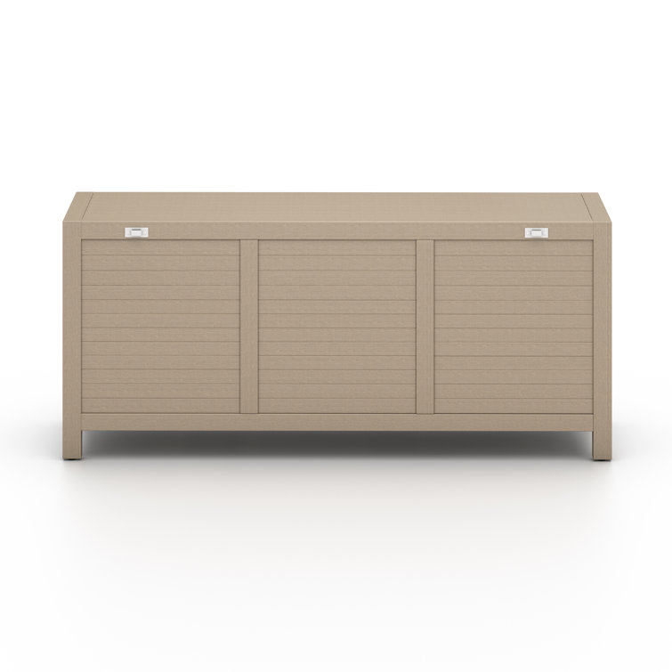Sonoma Modern 70'' Washed Brown Solid Teak Outdoor Sideboard
