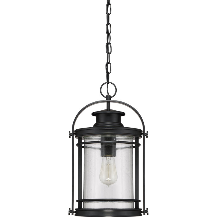 Mystic Black Glass Mini Pendant Light with Brushed Nickel Accents