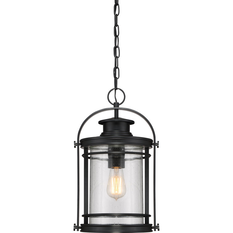 Mystic Black Glass Mini Pendant Light with Brushed Nickel Accents
