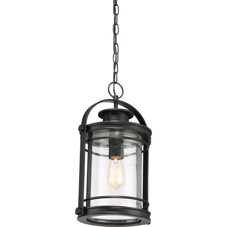 Mystic Black Glass Mini Pendant Light with Brushed Nickel Accents