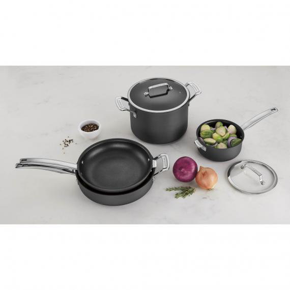 Gray Non-Stick Aluminum 11-Piece Cookware Set