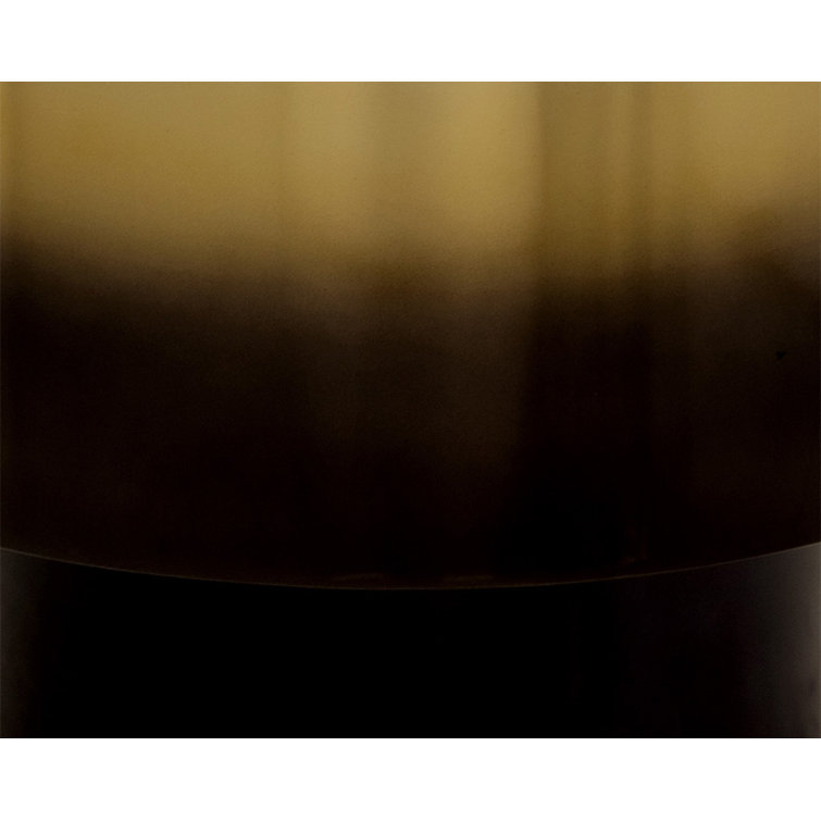 Frida 18" Round Black and Gold Metal End Table