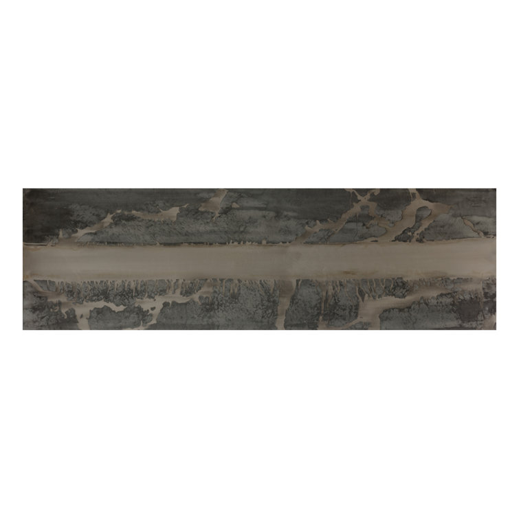 Black and Gold Rectangular Metal Console Table