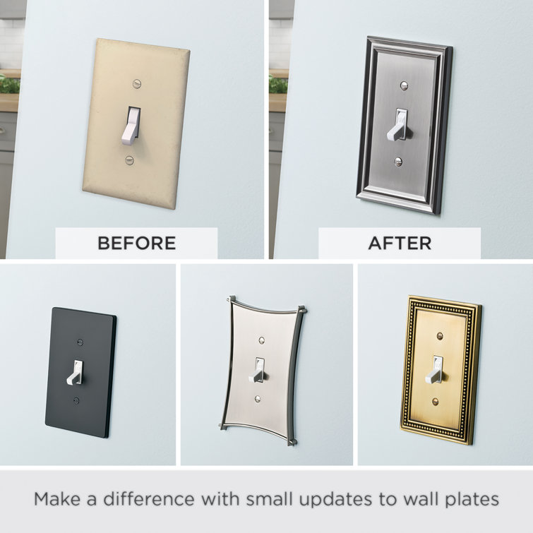 Matte Black Antimicrobial 2-Gang Decorative Wall Plate