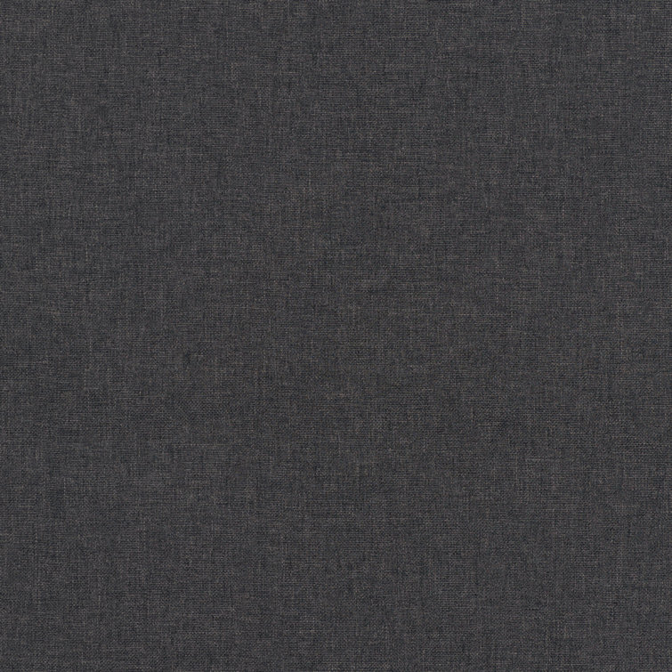 Dark Grey Fabric Upholstered Armless Task Chair with Metal Base